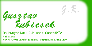 gusztav rubicsek business card